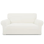 Purefit Stretch Loveseat Sofa Slipcover – Spandex Jacquard Non Slip Soft Couch Sofa Cover, Washable Furniture Protector With Non Skid Foam And Elastic Bottom For Kids (Loveseat, Cream)