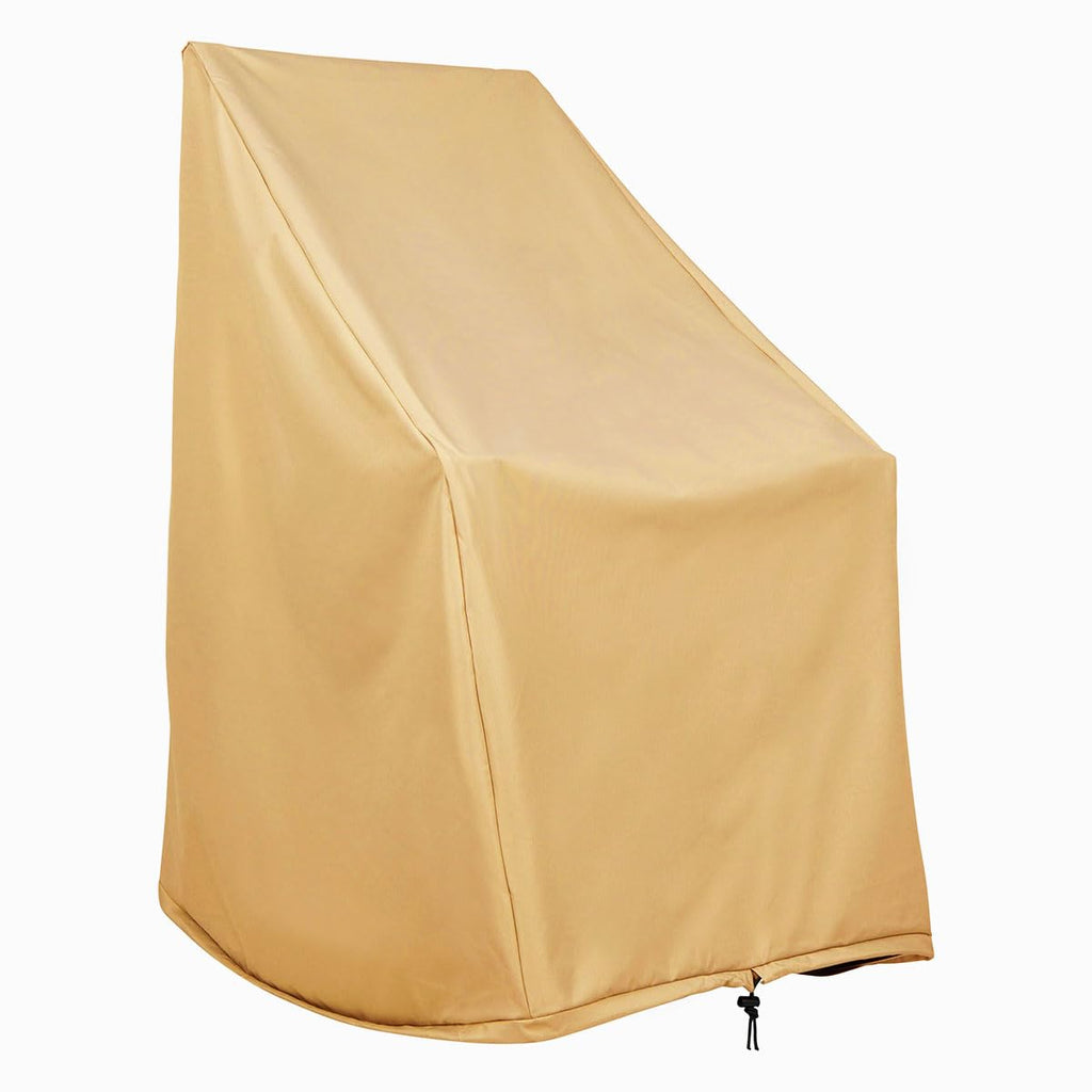 Shine Company Weatherproof Outdoor Rocking Chair Cover, 100% Woven Polyester, Elastic Cord With Toggle, Apricot Crush