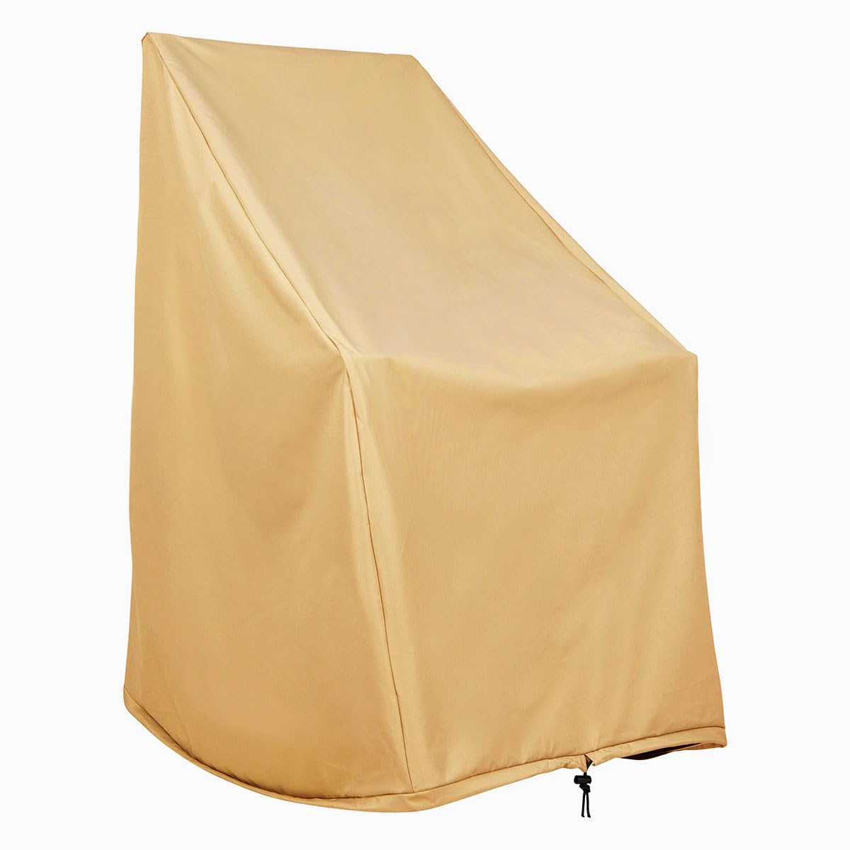 Shine Company Weatherproof Outdoor Rocking Chair Cover, 100% Woven Polyester, Elastic Cord With Toggle, Apricot Crush