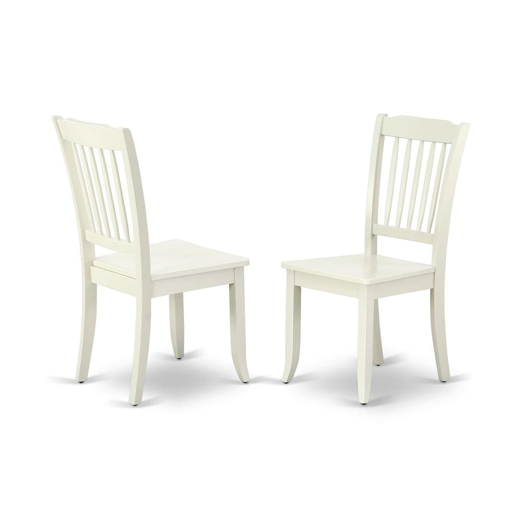 East West Furniture Anda3-Lwh-W Antique 3 Piece Set Contains A Round Kitchen Table With Pedestal And 2 Dining Room Chairs, 36X36 Inch