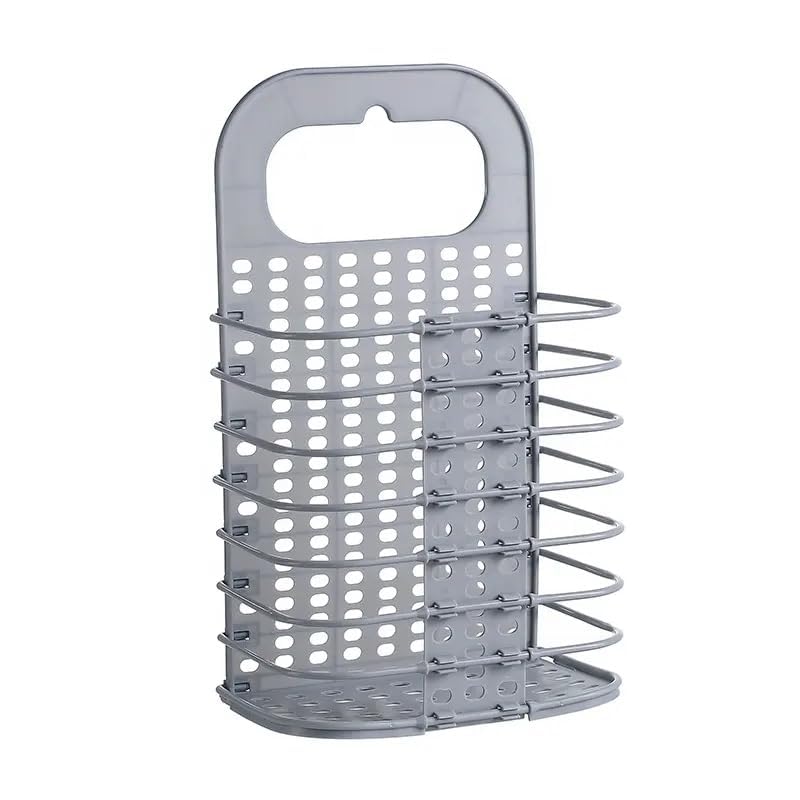 Pramanta Dirty Hamper Clothes Storage Basket For Laundry Station & Home Use Folding & Adjustable Wall & Washing Machine Hanging 