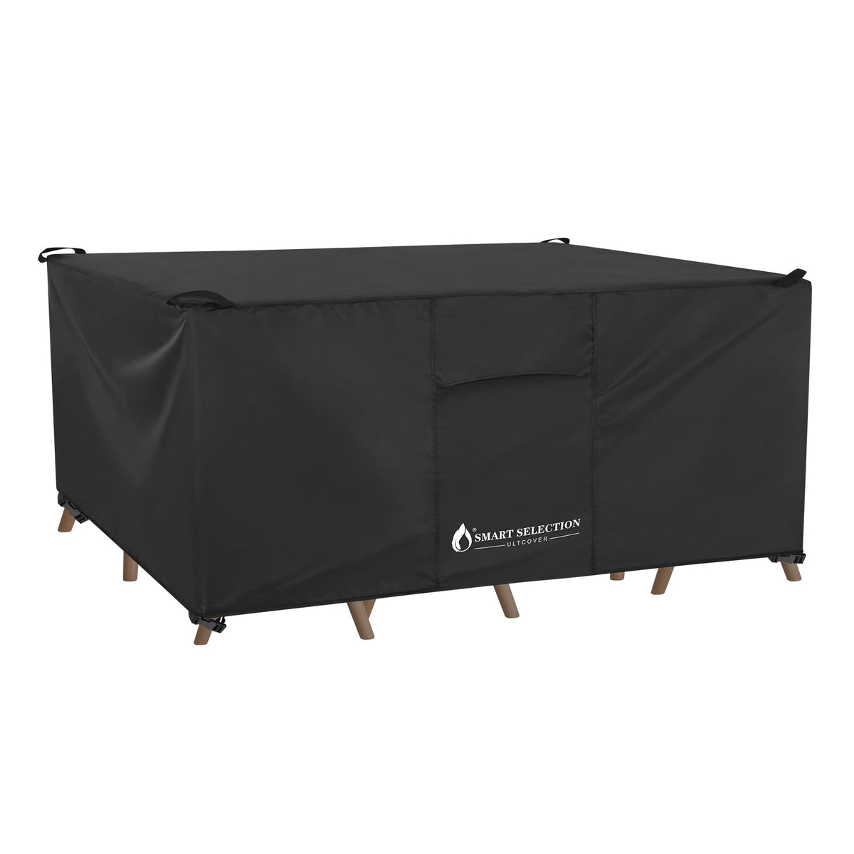 Ultcover Smart Selection Waterproof & Uv Protection Patio Furniture Cover Fit Outdoor Rectangular Table With Chairs Set 86X60 In
