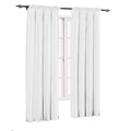 sheetsnthings Soho Faux Silk, 84-Inch Wide x 108-Inch Long, Polyester, Set of 2 Curtain Panels, White