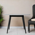 47 Gray Rounded Stone Outdoor Dining Table