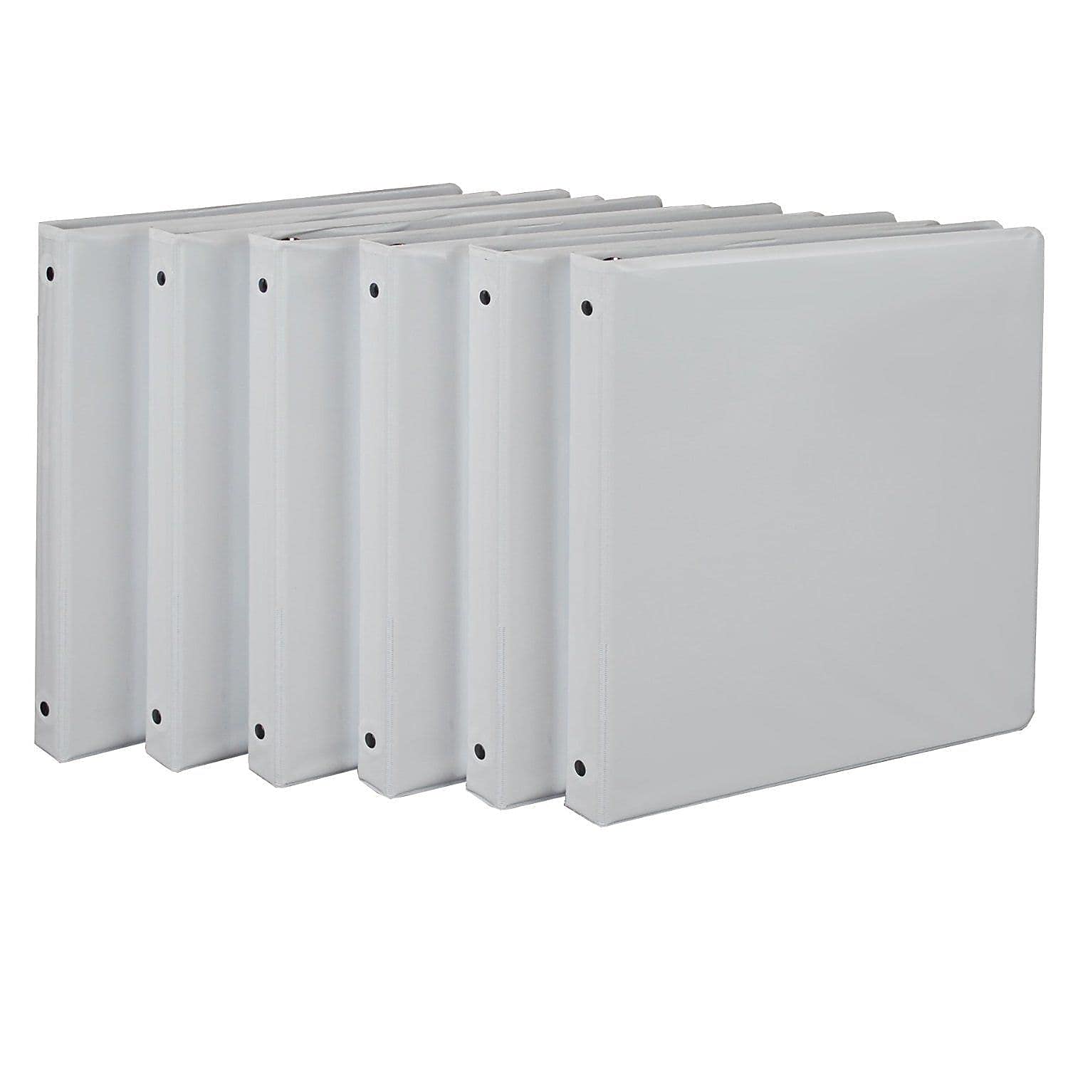 Samsill 517 Economy View 1/2-Inch Cap Letter Size Round Ring Binder White 6-Pack (I08517)