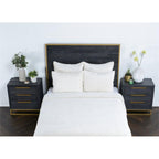 Kosas Home Dimitry 96x108 Rayon Velvet & Cotton Sateen King Quilt in Ivory