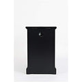 Craftsman USB Charging Station Chairside Wooden End Table Nightstand with Traditional Farmhouse Style with Glass Door and Storag