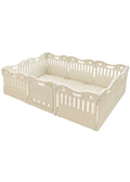 Baby Care Play Mat Funzone Play Pen - Extra Large Baby Play Yard - Play Pen for Baby - Safe with Double Locking (Fog Grey, Full 