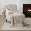 50 X 60 Blush Cotton Woven Geometric Throw Blanket with Fringe