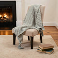 50 X 60 Gray Cotton Woven Geometric Throw Blanket with Tassels