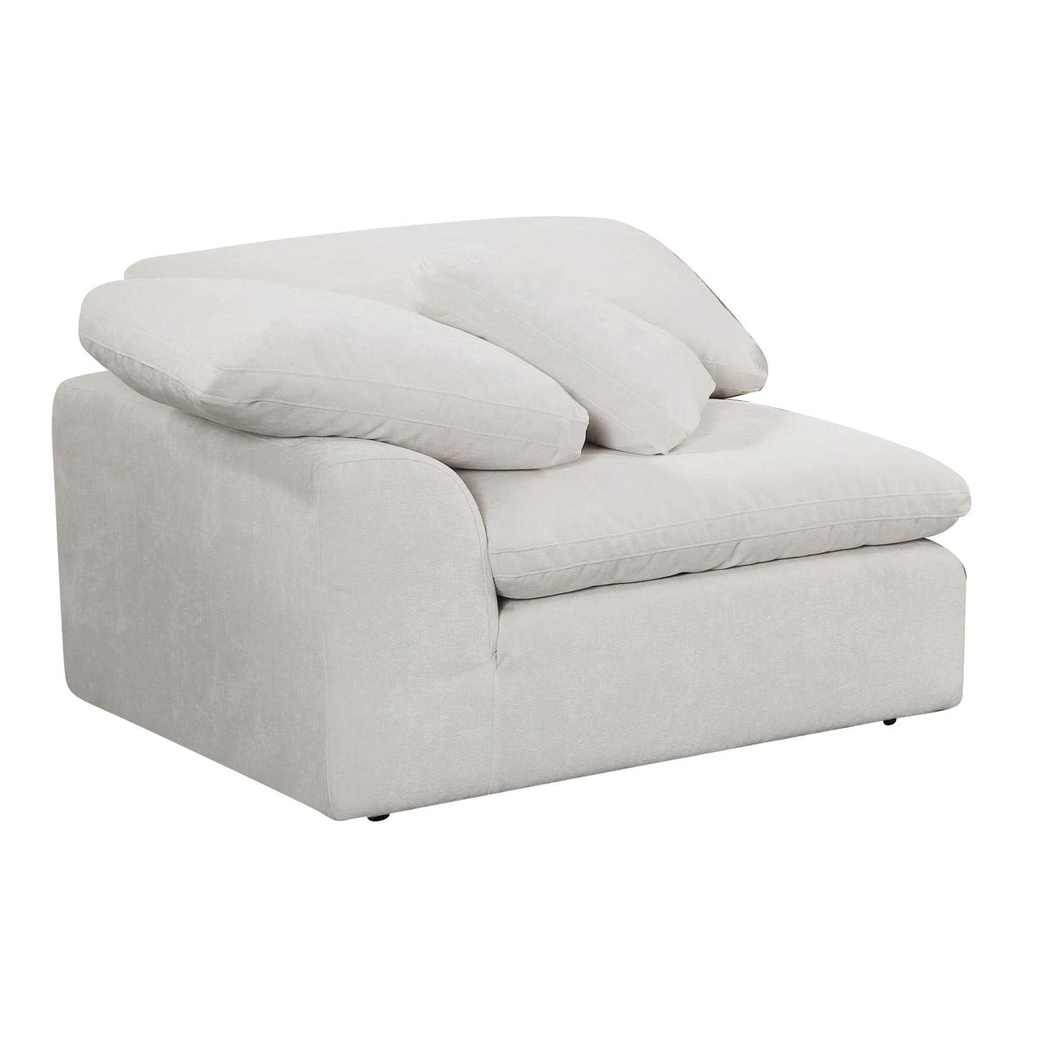 Acme Naveen Modular Wedge with 1 Pillow in Ivory Linen