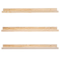 MBYD 36 Inch Floating Shelves Natural Wood, Wall Mount Picture Ledge Wooden Wall Shelf Nursery Bookshelf for Bedroom, Living Roo