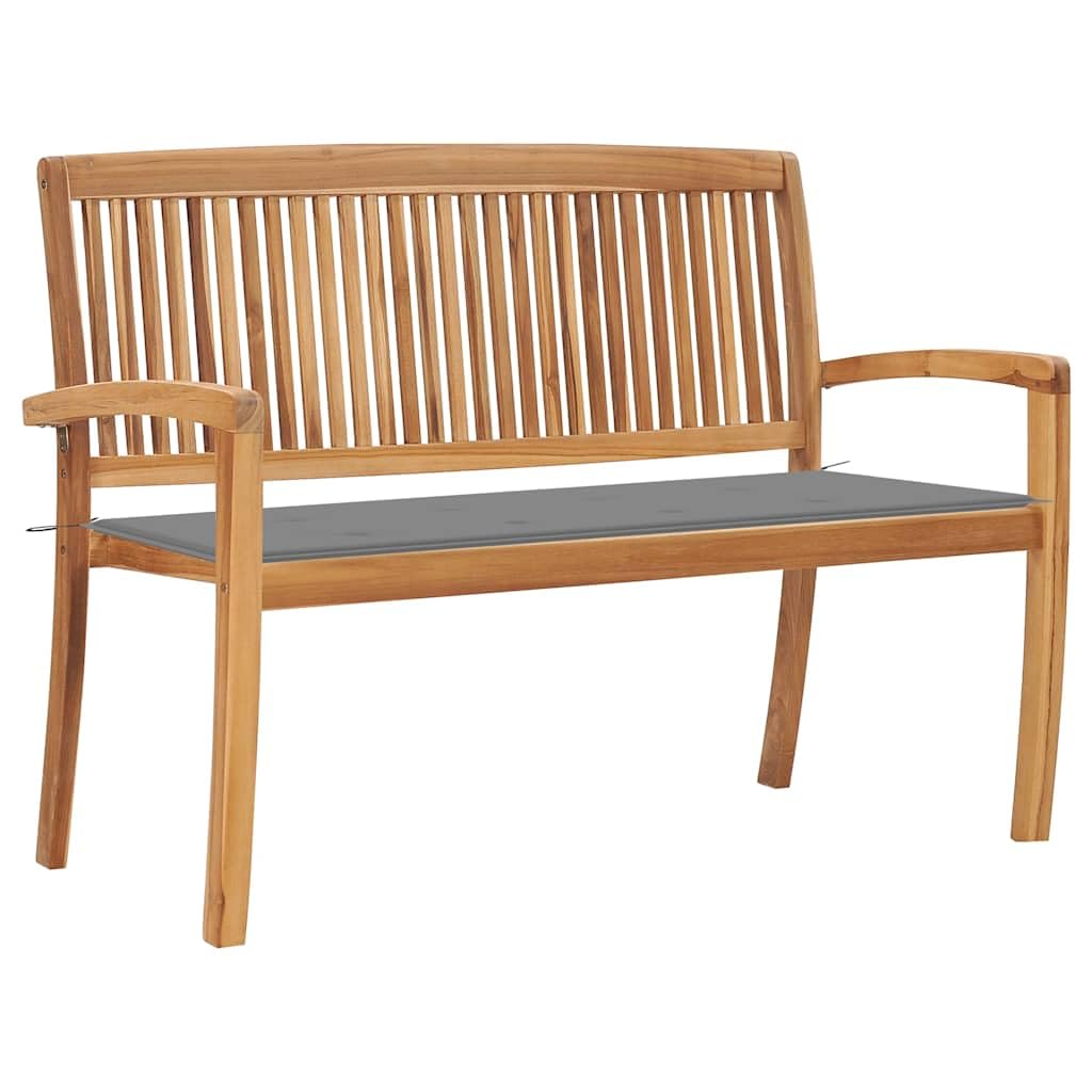 Solid Teak Patio Bench with Cushion - Thumbnail 3