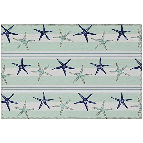 Seabreeze Sz12 Blue Coastal Rug Rectangle 9' X 12'