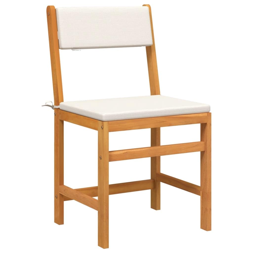 vidaXL Balcony Set with Cushions 3 Piece Outdoor Furniture - Solid Wood Acacia Bistro Set for Patio/Terrace/Garden