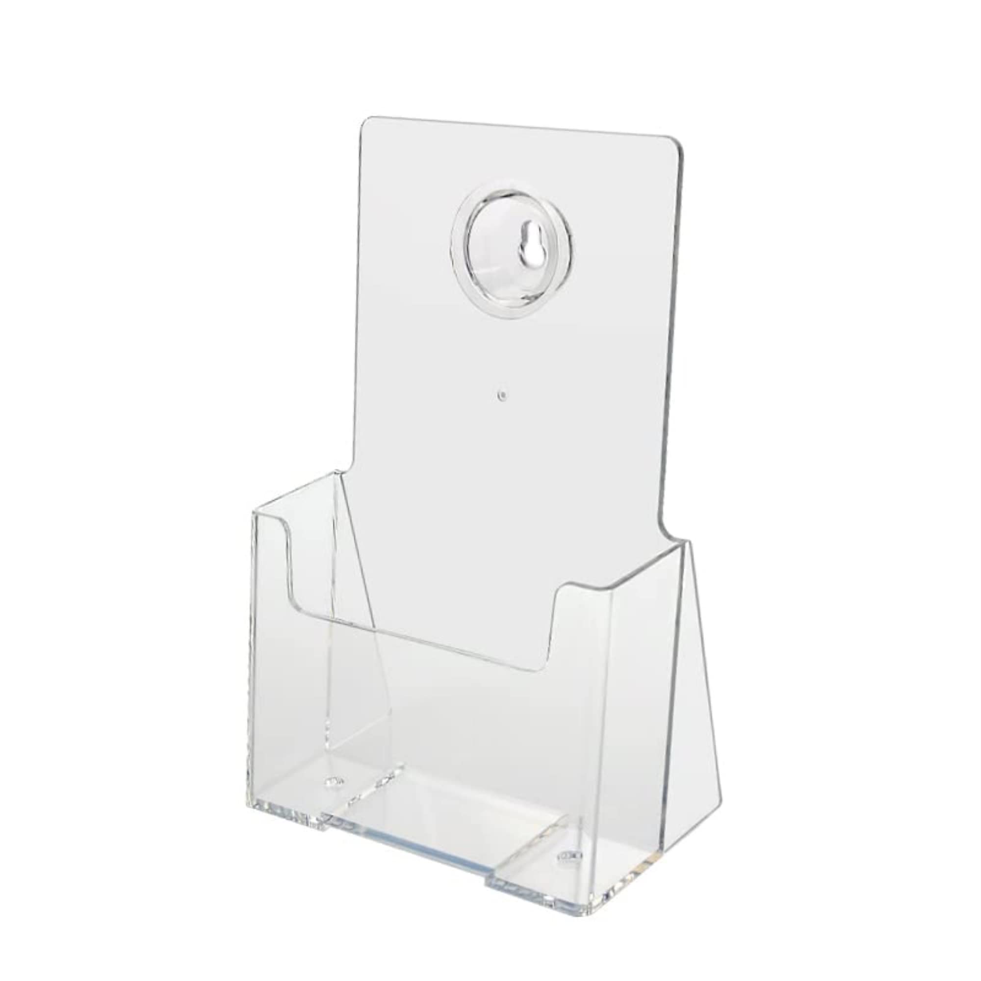 Sourceone Brochure Holder For 4    X 9    Trifold Booklets - Clear Acrylic Countertop Organizer