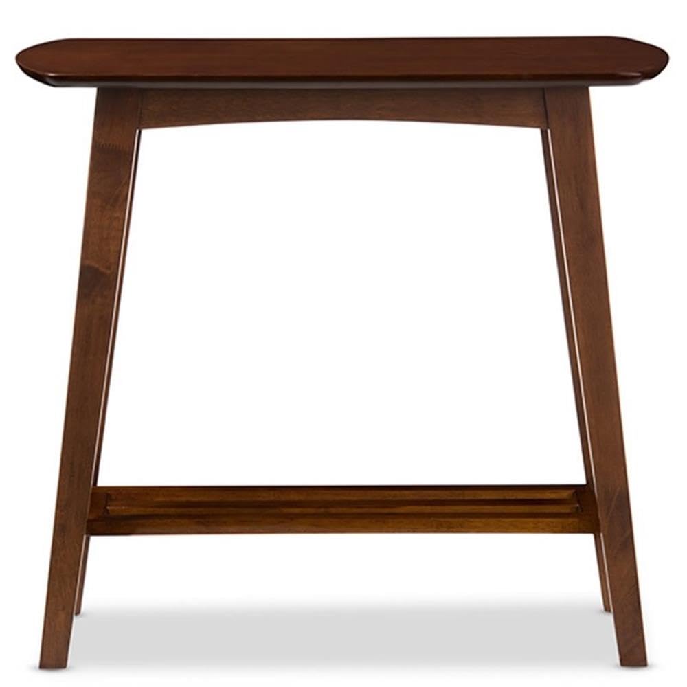 Baxton Studio RT295C-OCC Sacramento Mid-Century Modern Scandinavian Style Console Table, Dark Walnut