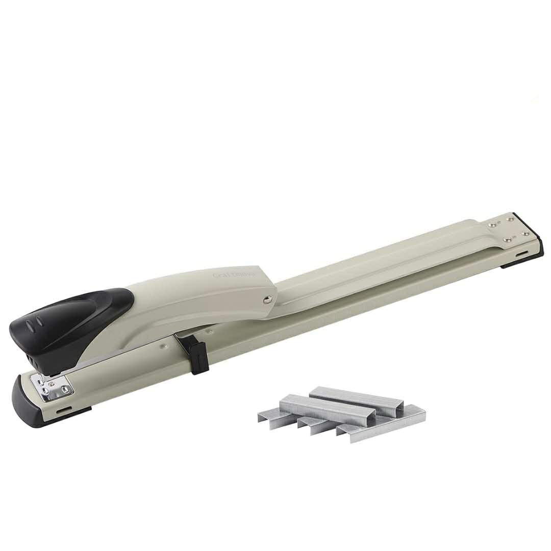Craftinova Long Reach Stapler,Office Stapler,Includes 2000 Staples,20-25 Sheet Capacity,With Visible Window And Adjustable Lengt