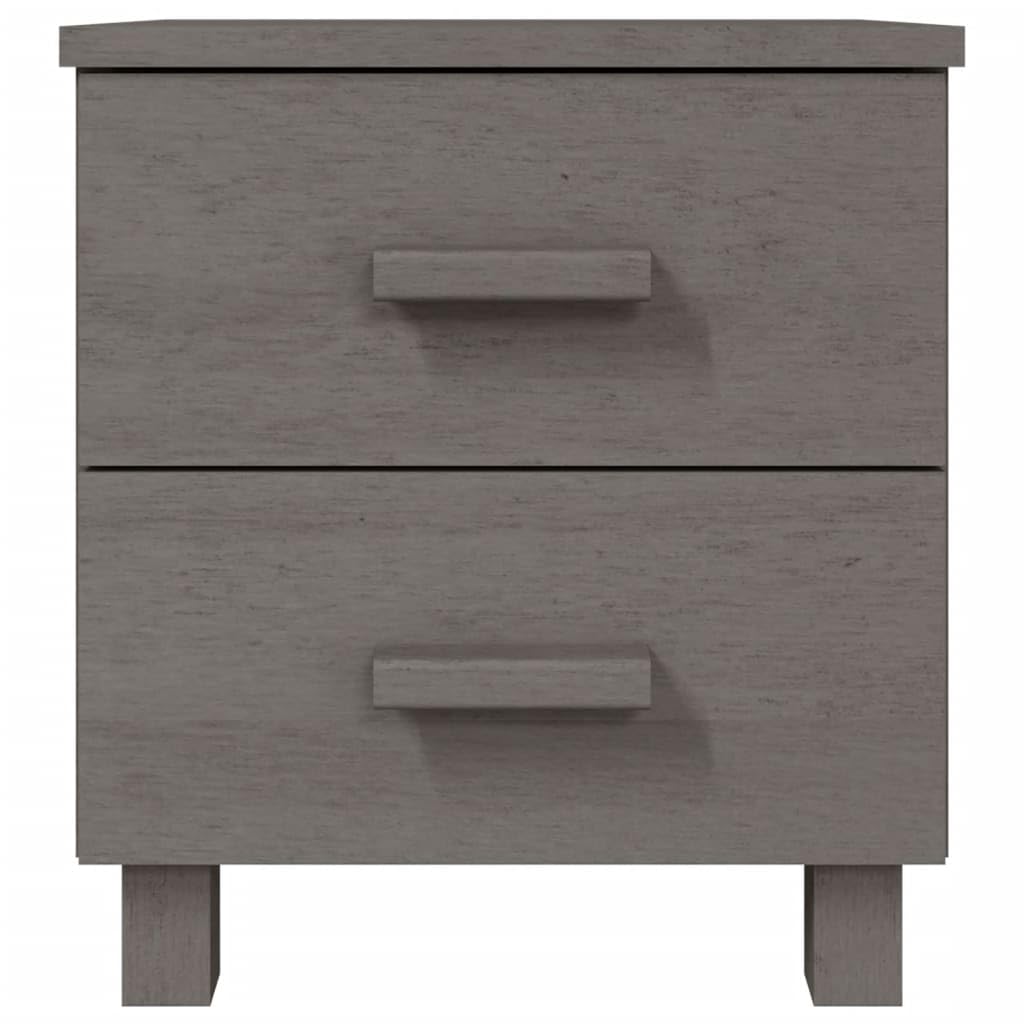 Bedside Cabinet Light Gray 15.7&quot;x13.8&quot;x17.5&quot; Solid Pinewood