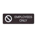 Sblabels Employees Only Indoor Easy Adhesive Mount Door And Wall Sign For Private Rooms Restaurants And Small Businesses 3' X 9