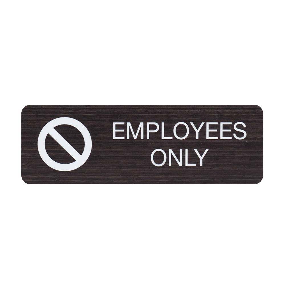 Sblabels Employees Only Indoor Easy Adhesive Mount Door And Wall Sign For Private Rooms Restaurants And Small Businesses 3' X 9