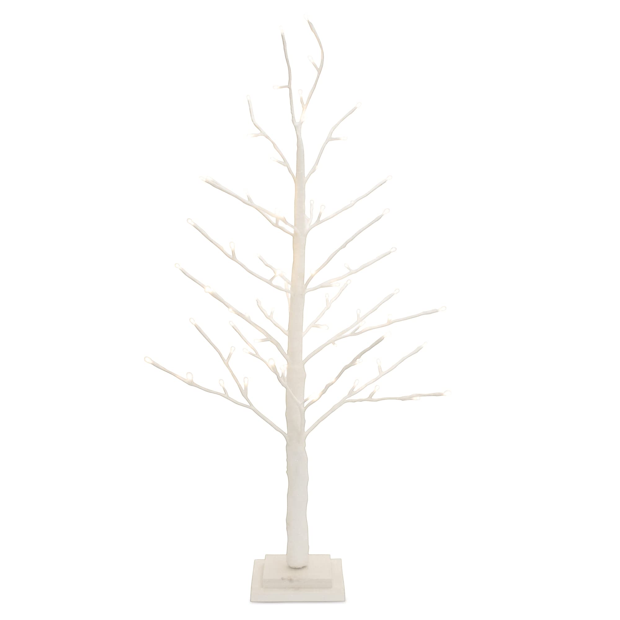 Melrose Paper 78 Led Lights Twig Christmas Tree, 36-Inch Height, White, Holiday Season Decoration