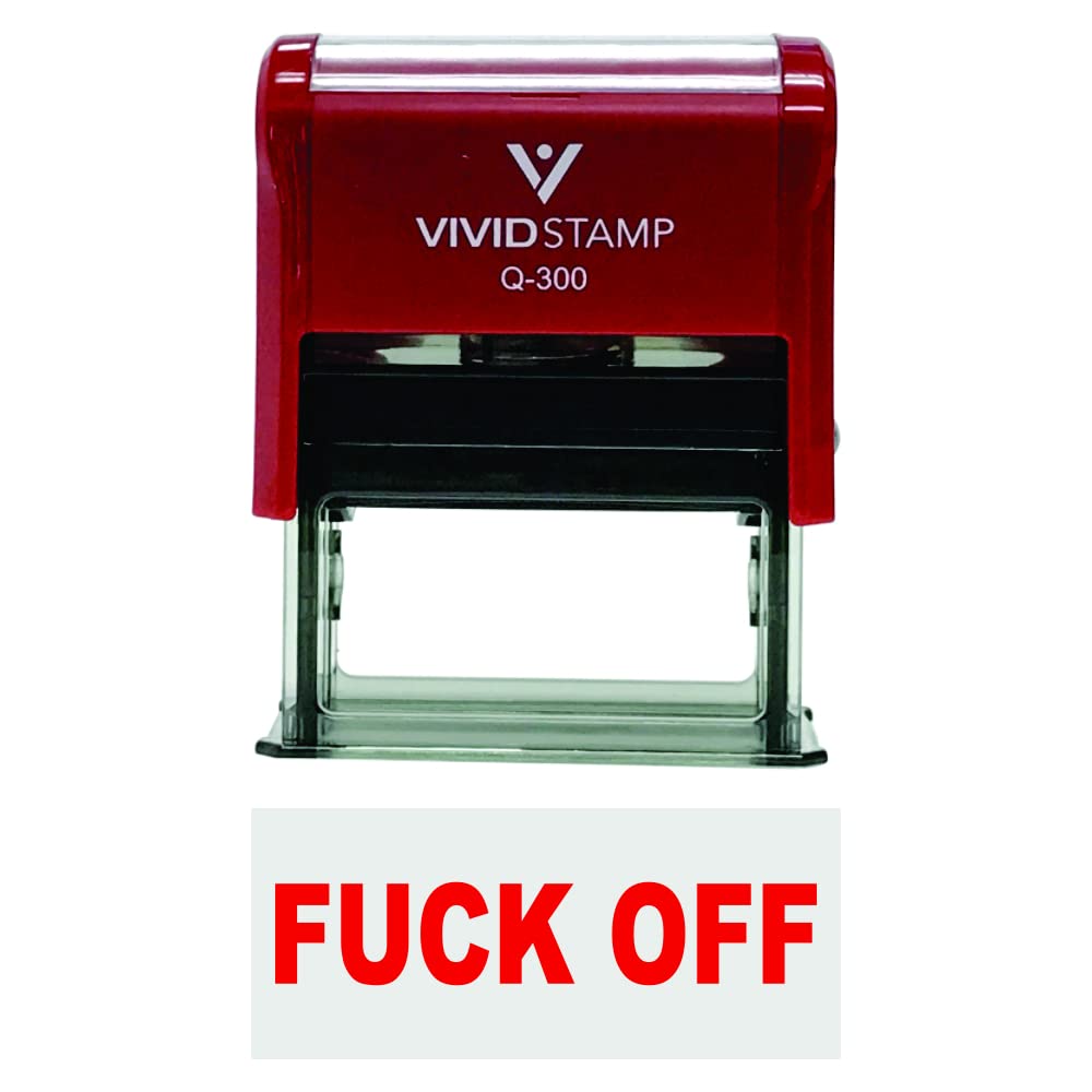 Fuck Off Self-Inking Office Rubber Stamp (Red Ink) - Q-300