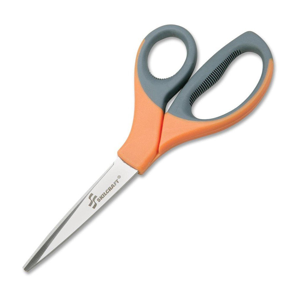 Skilcraft 5110-01-241-4373 Stainless Steel Blade Straight Trimmer With Cushioned Grip Handles, 8-1/4 X 3-5/8 Inch Cut