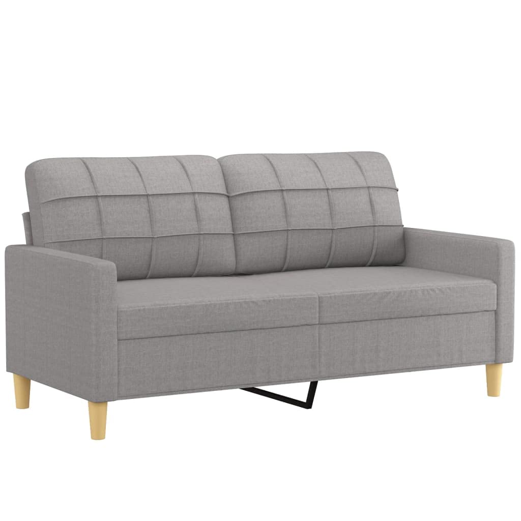 Vidaxl Light Gray 2-Seater Sofa With Foam Filling - 100% Polyester, Contemporary Design, California Proposition 65 Compliant