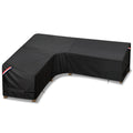 Kylinlucky Patio Sectional Sofa Cover L-Shaped,83'X 104' Waterproof Outdoor Sectional Couch Cover Black