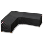 Kylinlucky Patio Sectional Sofa Cover L-Shaped,83'X 104' Waterproof Outdoor Sectional Couch Cover Black