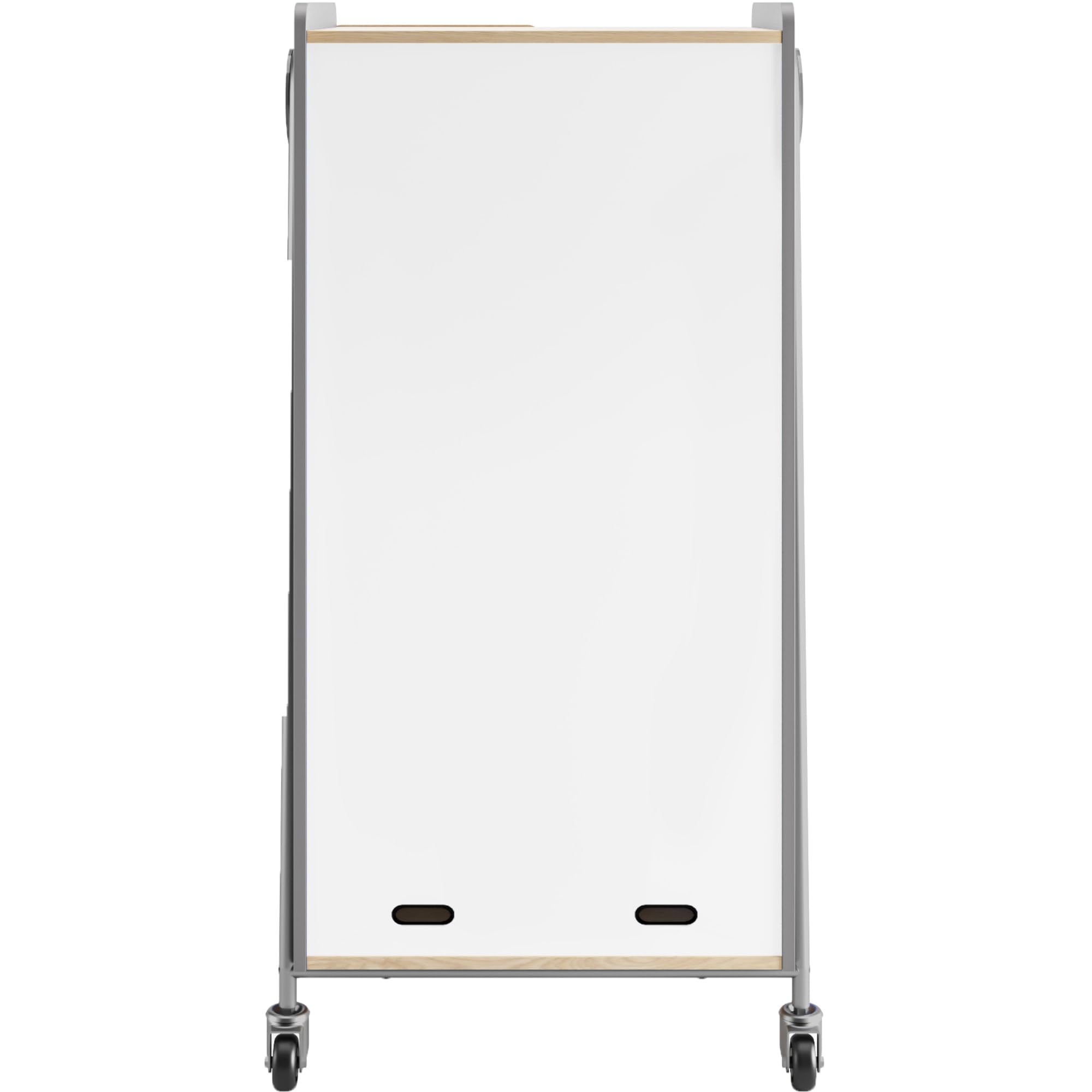 Safco Products 3935GRY Whiffle Typical 15, Double Column 14-Tote 2-Shelf Doored Rolling Storage Cart with Magnetic Dry-Erase Back, Gray, 60&quot; H, Tall