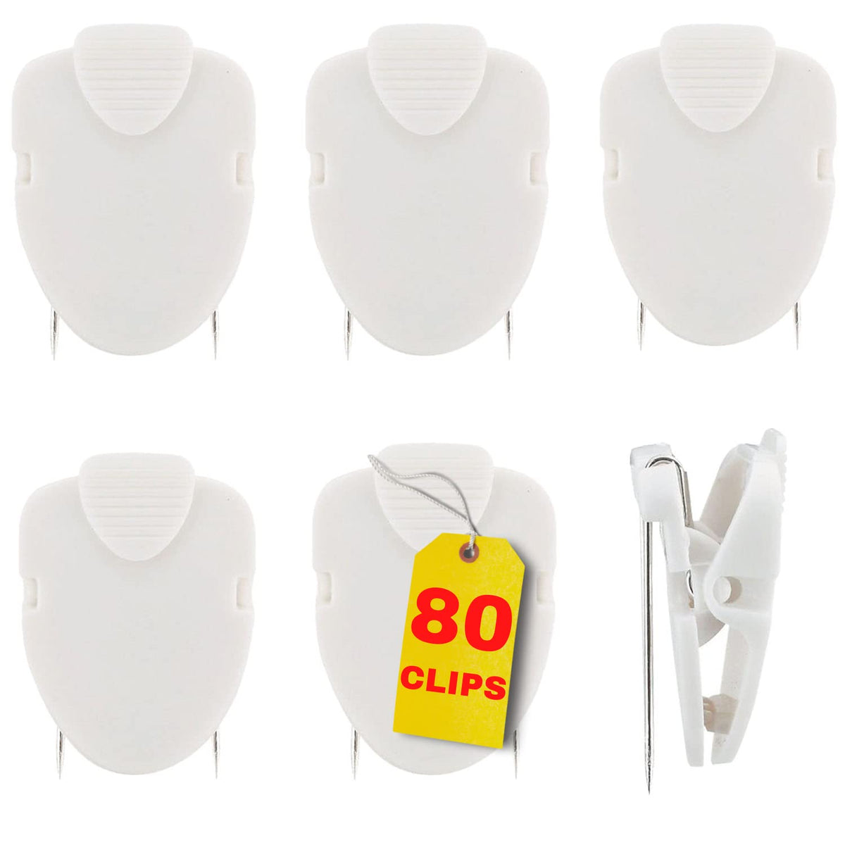 1Intheoffice Cubicle Clips, White, 80/Pack (White)