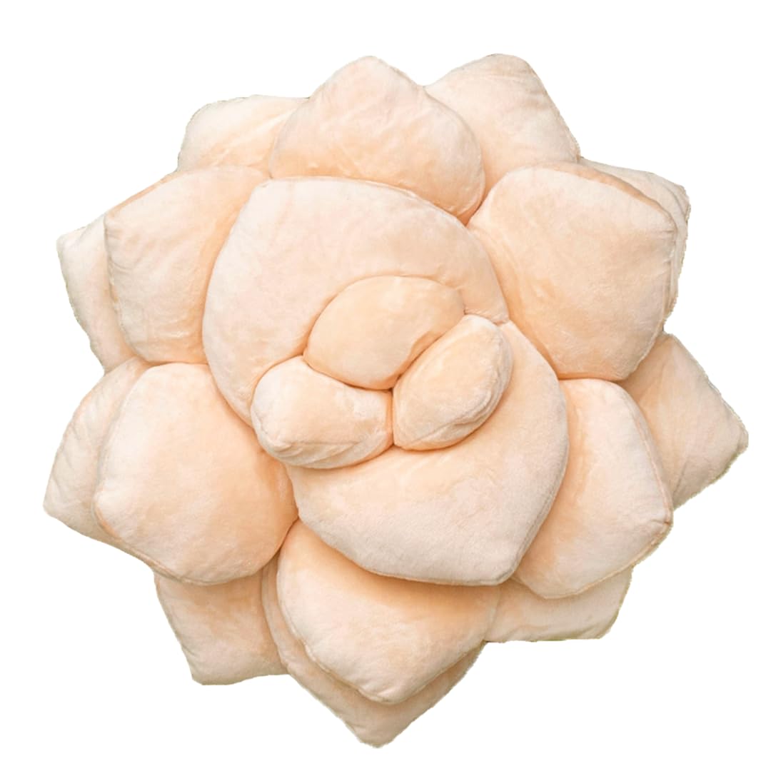Green Philosophy Co. Succulent Pillow - Blush Peach