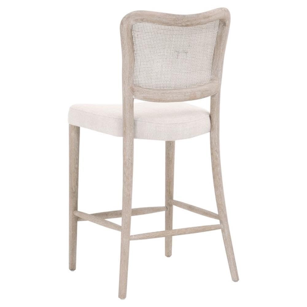 Cela 25&quot; Bisque and Natural Gray Counter Stool