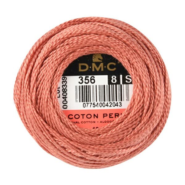 Dmc 116 8-356 Pearl Cotton Thread Balls, Medium Terra Cotta, Size 8