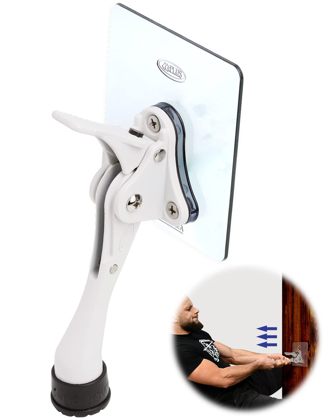 Door Stopper With Adhesive Bracket Stickers, No Drilling Or Tools Needed, Available For All Doors, Door Holder, Heavy Door Stop,