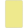 Flash Furniture Wren 24''W x 48''L Rectangular Yellow Thermal Laminate Activity Table - Height Adjustable Short Legs