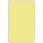 Flash Furniture Wren 30''W x 60''L Rectangular Yellow Thermal Laminate Activity Table - Standard Height Adjustable Legs