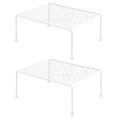 yaenoei Set of 2  Kitchen Storage Shelf Rack (13.1 x 10.2 Inch)/Plastic Feet  Medium  Steel Metal  Rust Resistant Finish  C
