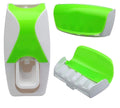 Cyrox Toothbrush Holder with Toothpaste Dispenser, Wall Mounted Plastic HandsFree Automatic Toothpaste Squeezing Device for Hom
