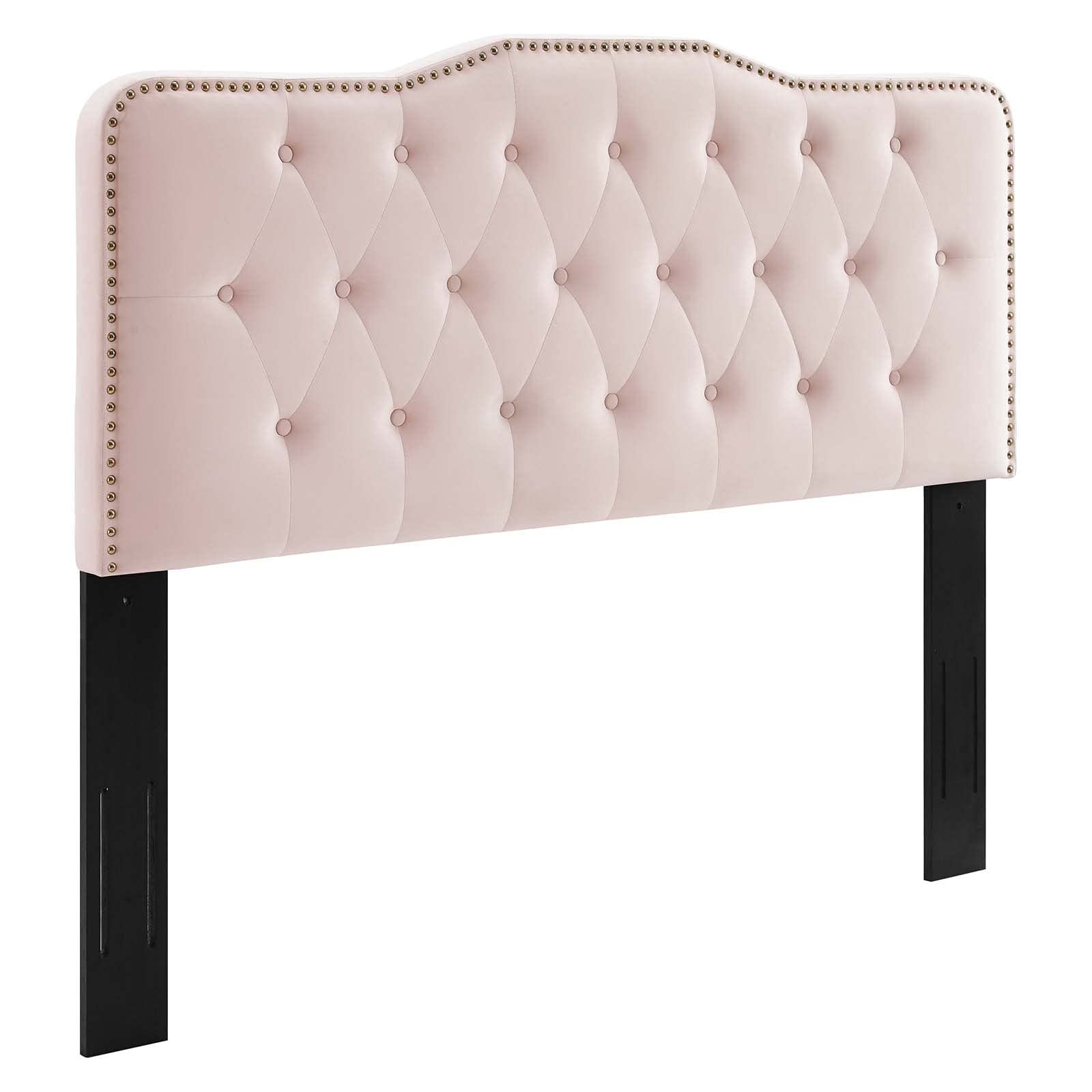 Modway Sophia Tufted Performance Velvet Twin Headboard in Pink - Stylish, Comfortable Design for Modern Bedrooms