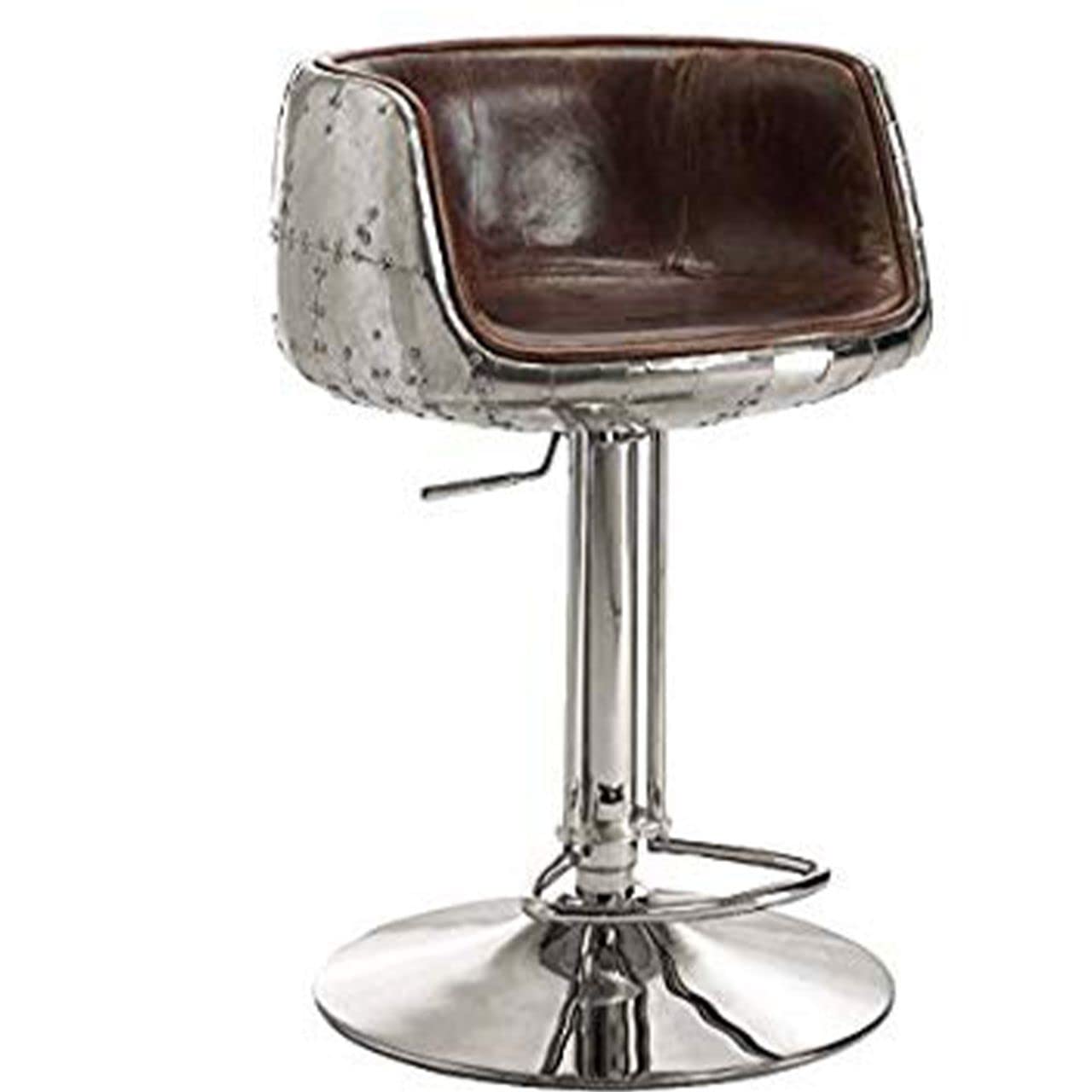 Benzara Stools Brown and Silver