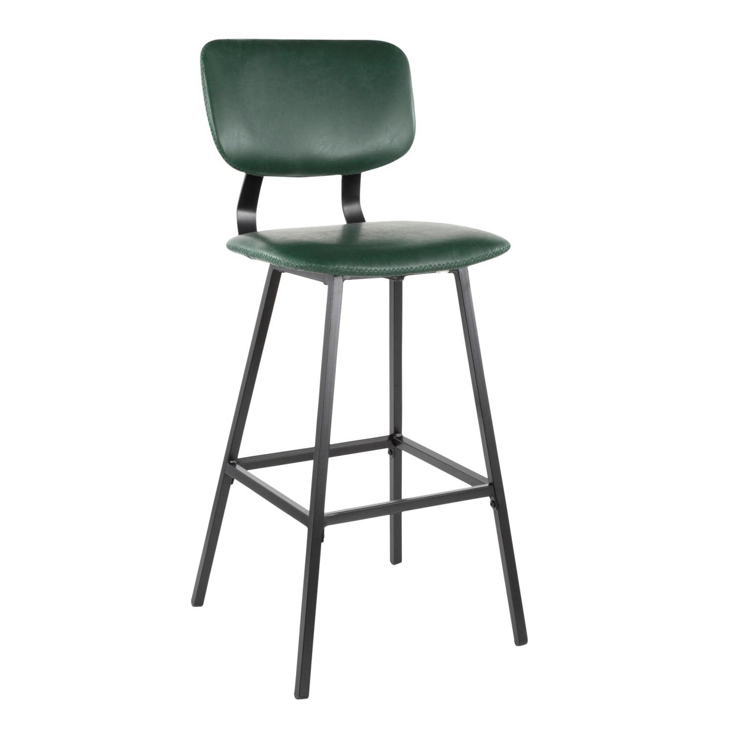 LumiSource Foundry Bar Stool, Bar Chairs, Black Bar Stools, Bar Stools Set of 2