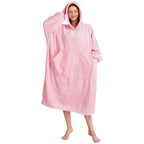 Kipswiza Wearable Blanket Hoodie, Thick Flannel Blanket Sweatshirt For Women Men, Super Soft Warm Hooded Blanket With Giant Pock