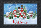 Briarwood Lane Caroling Snowmen Christmas Doormat Welcome Indoor Outdoor 30' X 18'