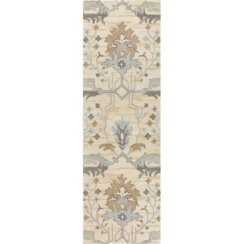 Alora Decor Liberty 2'6&quot; X 8' Motif Beige/Gray Blue/Gray/Cream/Lt. Brown Rug