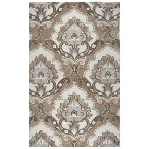 Rizzy Home Alora Decor Napoli 10' X 14' Medallion Mocha/Ivory Hand-Tufted Area Rug