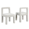 Best Master Furniture Celeste Cream Boucle Dining Chairs (Set Of 2)