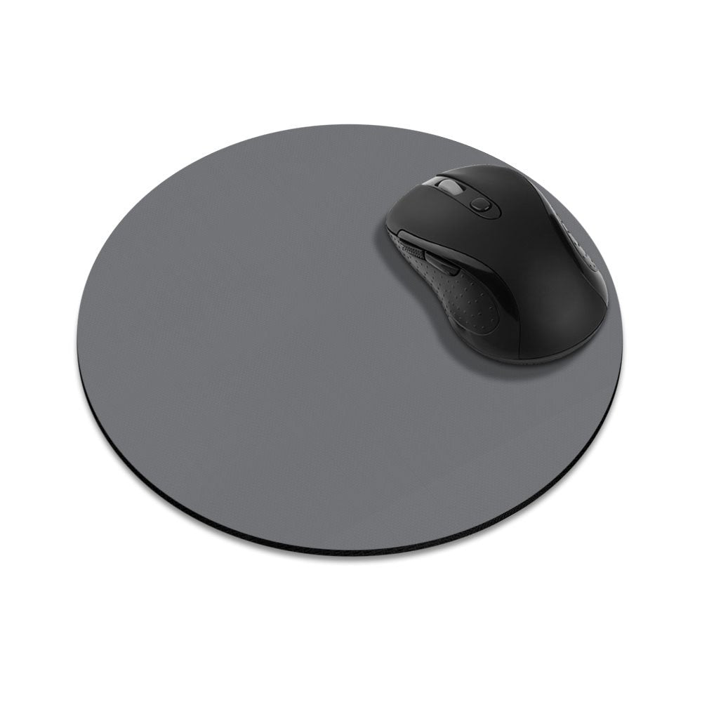 Non-Slip Round Mousepad, Fincibo Solid Matte Gray Mouse Pad For Home, Office And Gaming Desk